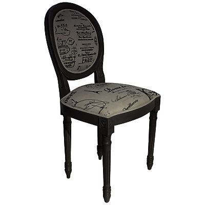 Hudson Living Maison Ballon Chair Dark Grey Script